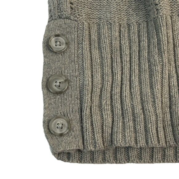 BCBG MAXAZRIA Gray Knit Tunic Sweater Sz M Cowl Neck Pullover Side Buttons NWT - Picture 7 of 13